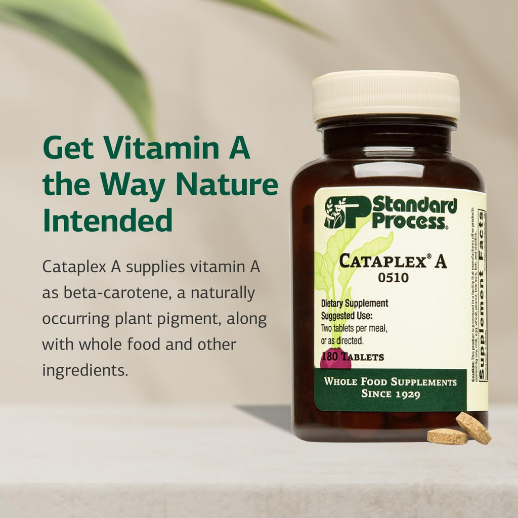Standard Process Cataplex A - Supports Eye Health & Mucous Membranes - Supports Healthy Vision & Provides Antioxidant Vitamin A - Non-Dairy & Non-Soy - 180 Tablets - TrustMedUSA
