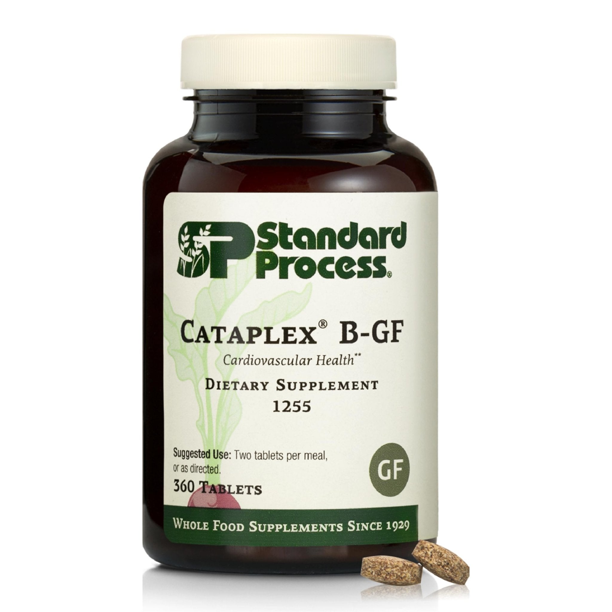 Standard Process Cataplex B-GF - Supports Nervous System Health - B Vitamins for Energy & Heart Support - Aids Energy During Physical Activity - Gluten-Free, Non-Soy & Non-Dairy - 360 Tablets - TrustMedUSA