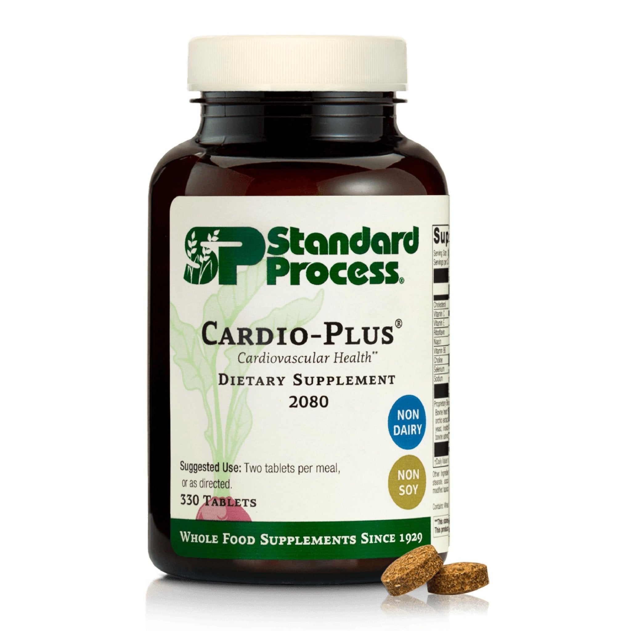Standard Process Inc. Cardio-Plus - Antioxidant Support - Heart Health, Circulation & Blood Flow Supplement with Vitamin B6, Niacin & Riboflavin - Energy Metabolism Supplement - 330 Tablets - TrustMedUSA