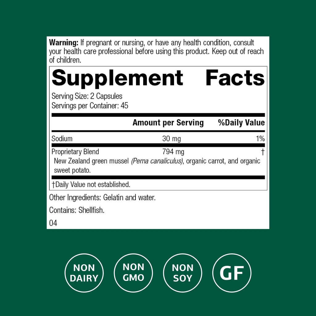 Standard Process Nutrimere - Supports Joint Health - Joint Supplement with Perna Canaliculus & New Zealand Green Mussel - Gluten-Free, Non-Soy & Non-Dairy - 90 Capsules - TrustMedUSA
