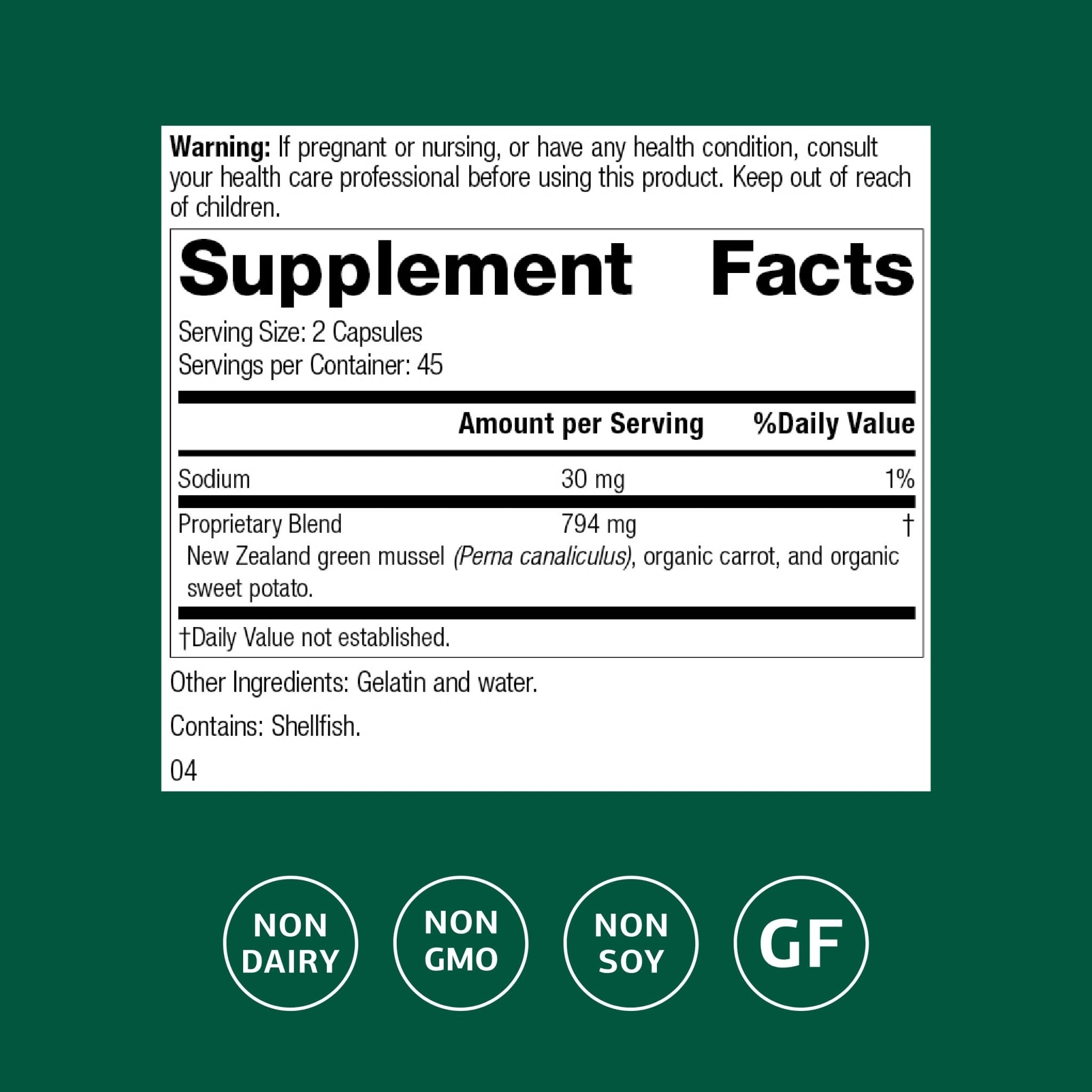 Standard Process Nutrimere - Supports Joint Health - Joint Supplement with Perna Canaliculus & New Zealand Green Mussel - Gluten-Free, Non-Soy & Non-Dairy - 90 Capsules - TrustMedUSA