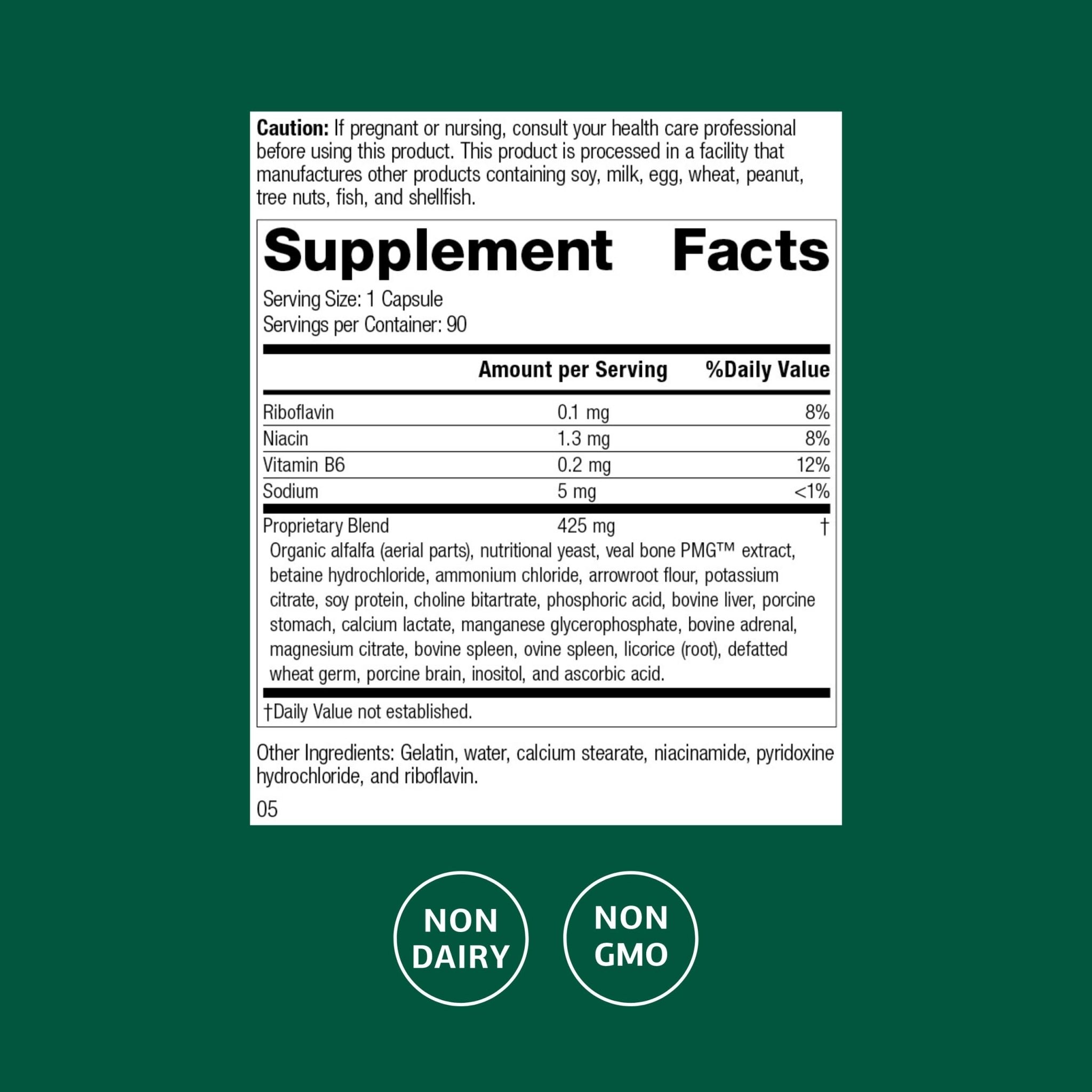 Standard Process Ostarplex - Dietary Supplement for Connective Tissue Health - Aids Liver Health & Function - Contains Vitamin B6 - Non-Dairy - 90 Capsules (90 Servings) - TrustMedUSA