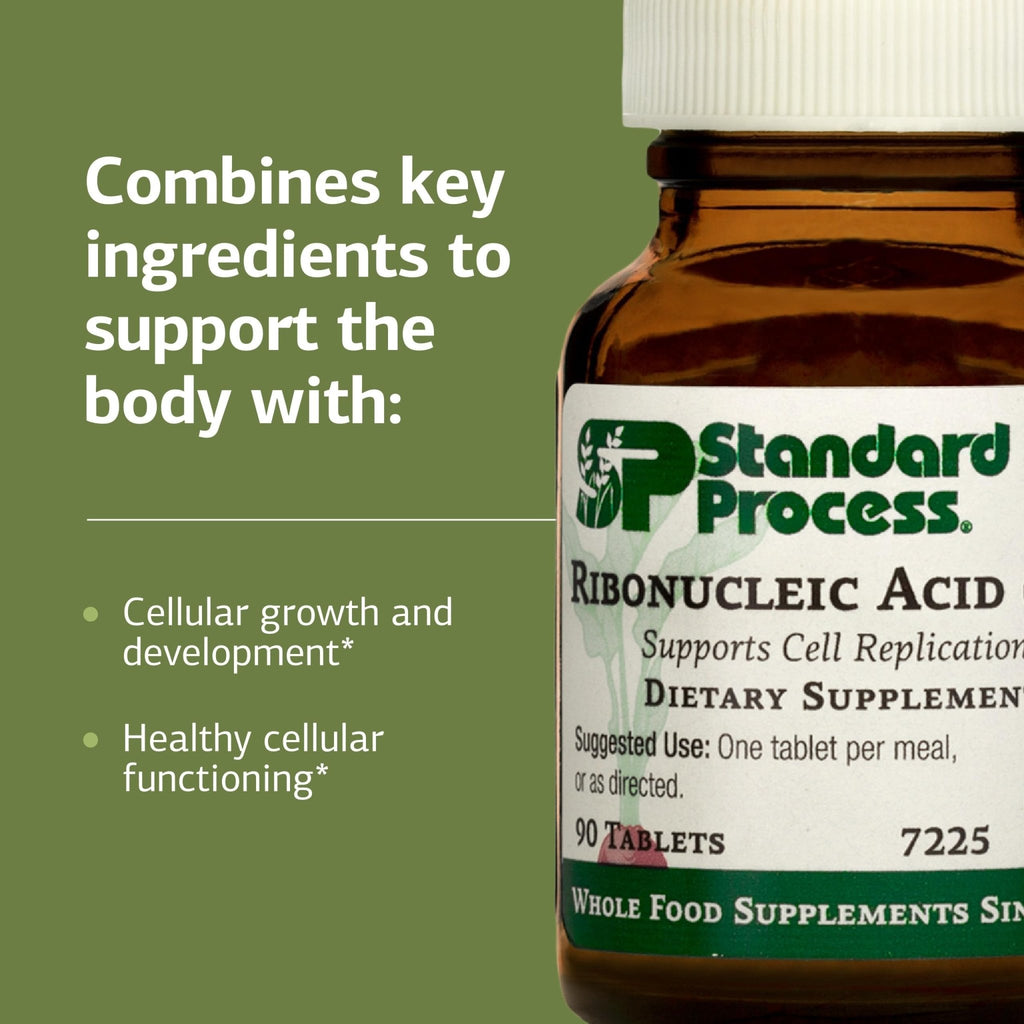 Standard Process Ribonucleic Acid RNA - Cell Development Support - Aids Protein Synthesis - Vegan, Gluten-Free, Non-Soy, & Non-Grain - 90 Tablets (90 Servings) - TrustMedUSA