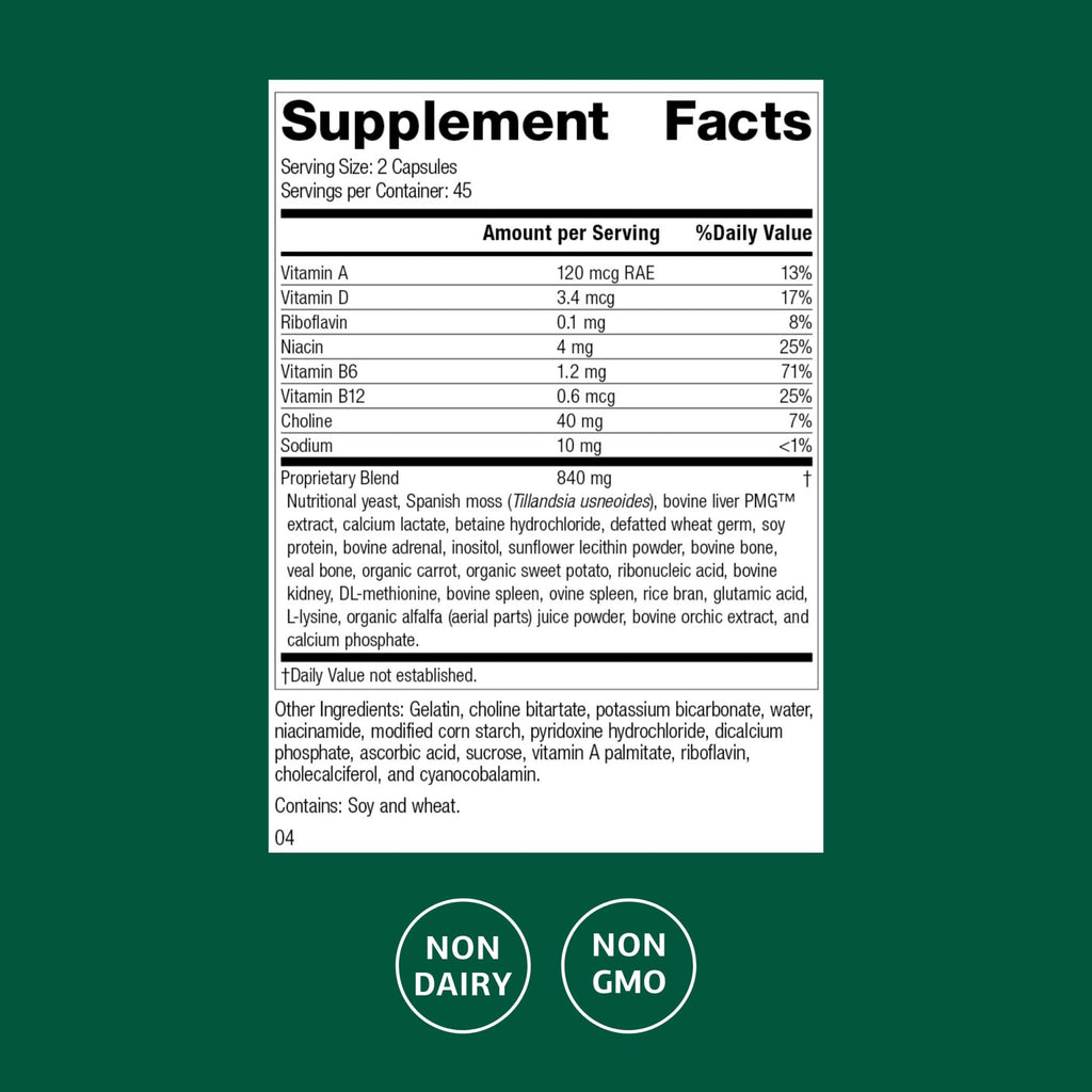 Standard Process Senaplex - Nervous System Support with Niacin, Vitamin B12 & B6 - Supports Brain Health & Cellular Health - Offers Antioxidant Activity - Non-Dairy - 90 Capsules (45 Servings) - TrustMedUSA