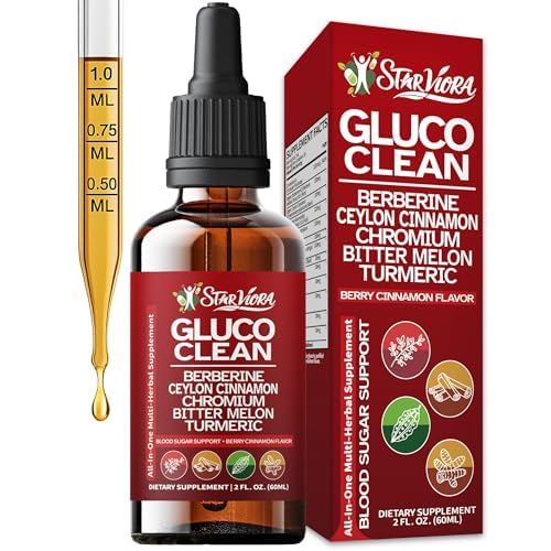 StarViora Gluco Clean Sugar-Free Herbal Blend with Berberine & Chromium, Bitter Melon, Ginseng and Alpha Lipoic Acid for Daily Wellness - TrustMedUSA