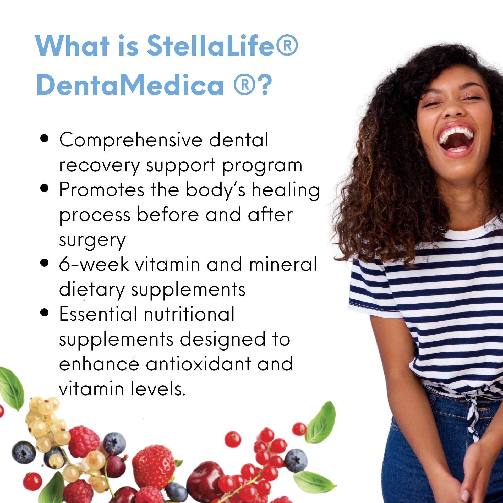 StellaLife DentaMedica Vegan Daily Multivitamin Nutritional Support for Faster Dental Surgery Recovery, VIT D3 K2 C B Zinc CoQ10 Magnesium, Healthy Bones & Gums, Non-GMO, GMP USA, 168 Capsules - TrustMedUSA