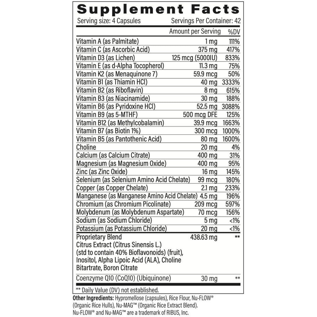 StellaLife DentaMedica Vegan Daily Multivitamin Nutritional Support for Faster Dental Surgery Recovery, VIT D3 K2 C B Zinc CoQ10 Magnesium, Healthy Bones & Gums, Non-GMO, GMP USA, 168 Capsules - TrustMedUSA