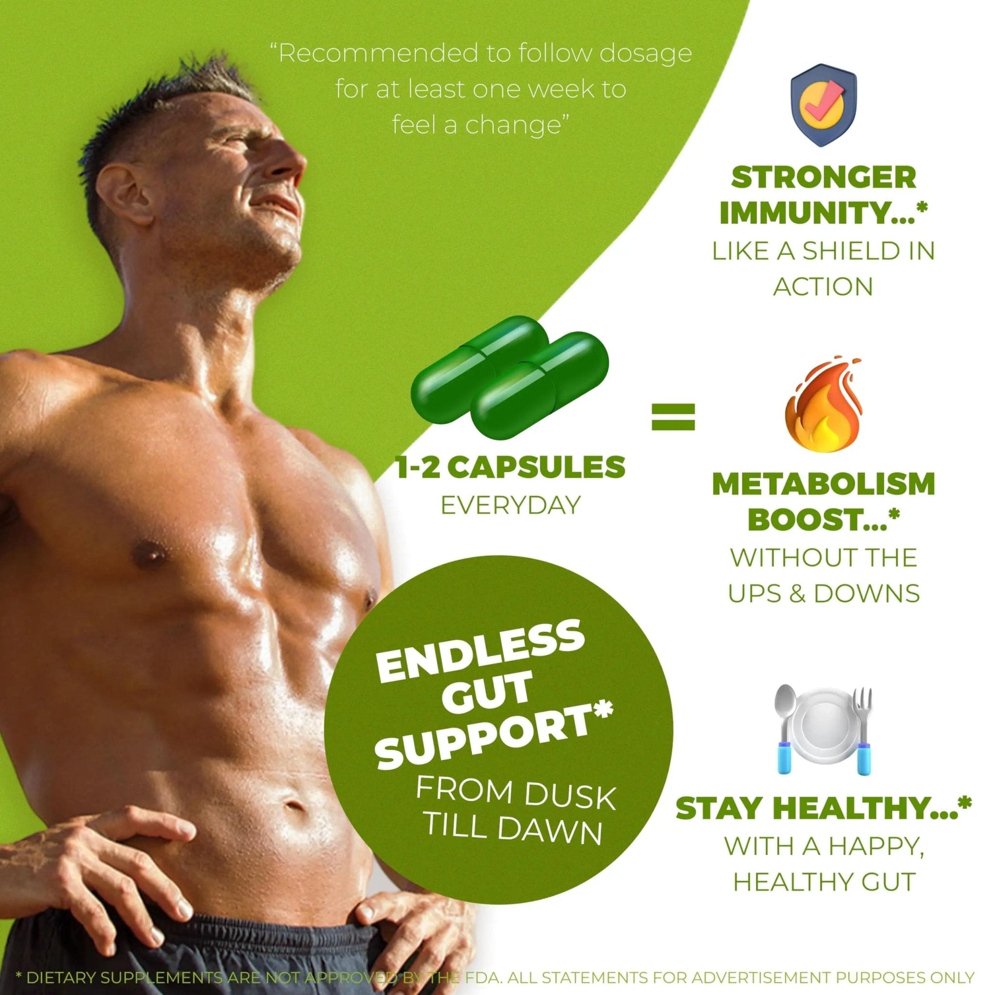 Stemox Gut Energy – Natural Energy & Metabolism Support Supplement with Biotin, Chromium, Alpha Lipoic Acid & Organic Herbal Extracts – Blood Sugar & Gut Health Support – 60 Vegan Capsules - TrustMedUSA