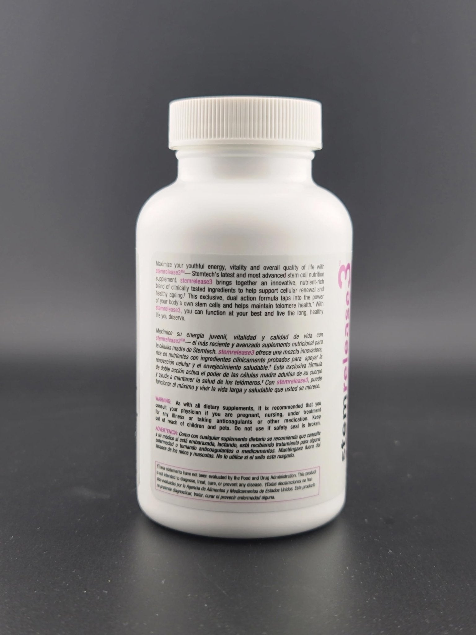 Stemtech Stemrelease3 Cutting-Edge Stem Cell Nutrition for Natural Renewal and Youthful Vitality, Exclusive Blend for Enhanced Telomere Health, 60 Capsules - TrustMedUSA