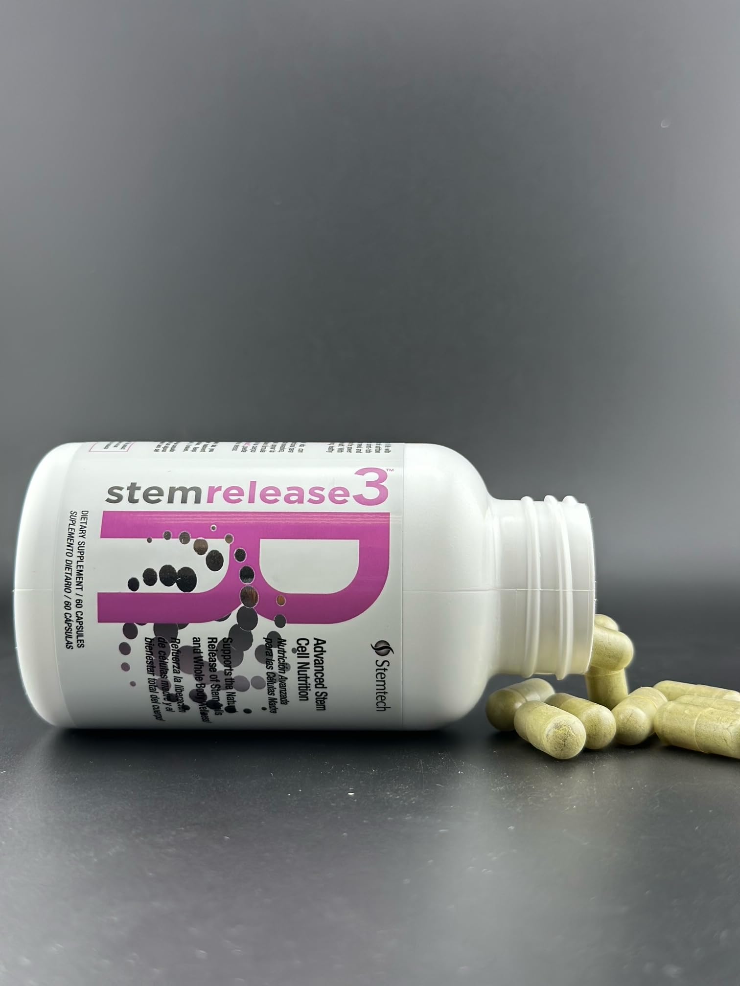 Stemtech Stemrelease3 Cutting-Edge Stem Cell Nutrition for Natural Renewal and Youthful Vitality, Exclusive Blend for Enhanced Telomere Health, 60 Capsules - TrustMedUSA