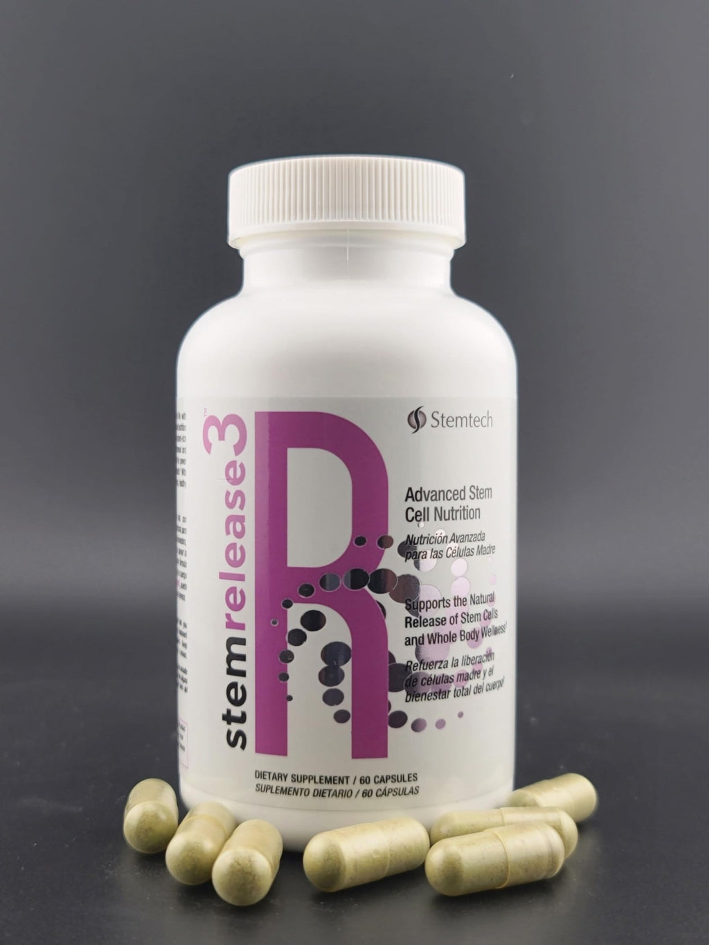 Stemtech Stemrelease3 Cutting-Edge Stem Cell Nutrition for Natural Renewal and Youthful Vitality, Exclusive Blend for Enhanced Telomere Health, 60 Capsules - TrustMedUSA