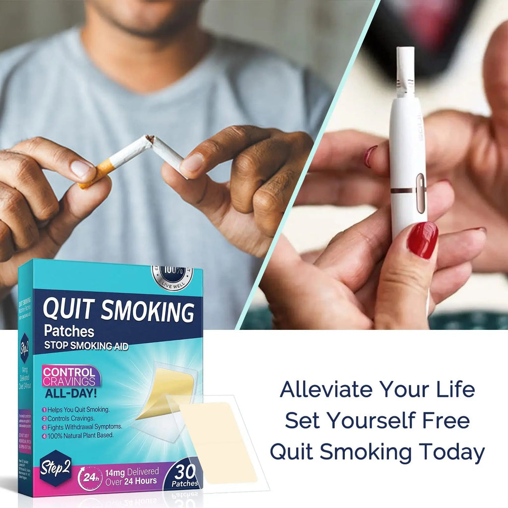 Step 2 Quit Smoking Patches, 14mg Stop Smoking Aids Patches, 30 Count Quit Smoking Stickers that Work with 2 Weeks, Helping Quit Patch, Easy & Effective Anti-Stickers - TrustMedUSA