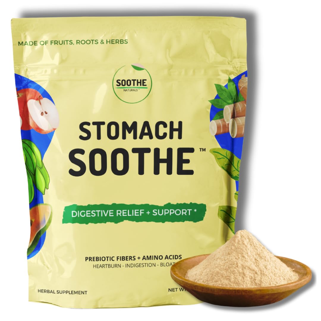 Stomach Soothe Soothe Naturals Acid Reflux Powder - L Glutamine for Gut Health, Acid Reflux Medicine, Leaky Gut Repair, Gut Lining Repair, - TrustMedUSA