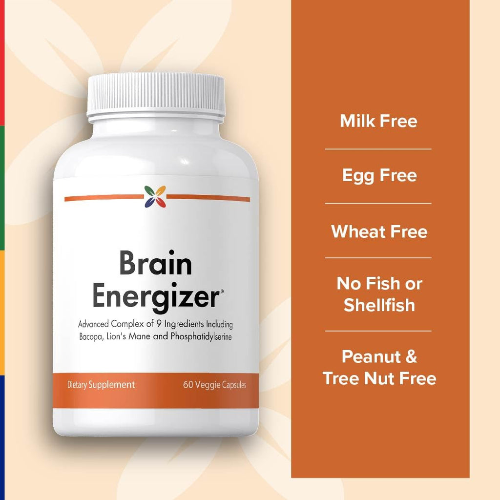 Stop Aging Now - Brain Supplement Complex - with Ginkgo Biloba, Lion's Mane, Bacopa, and DMAE - 60 Vegetarian Capsules - Advanced Blend - TrustMedUSA