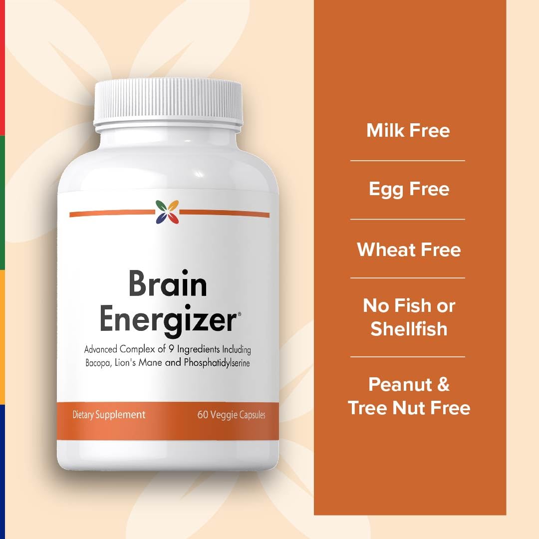 Stop Aging Now - Brain Supplement Complex - with Ginkgo Biloba, Lion's Mane, Bacopa, and DMAE - 60 Vegetarian Capsules - Advanced Blend - TrustMedUSA