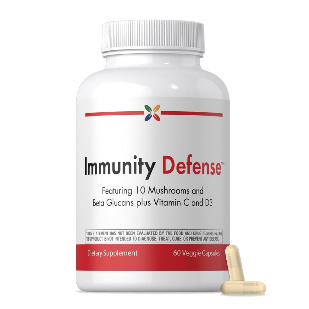 Stop Aging Now - Immune Support - with Vitamin C, Vitamin D3 and Mushroom Complex - 60 Vegetarian Capsules - TrustMedUSA