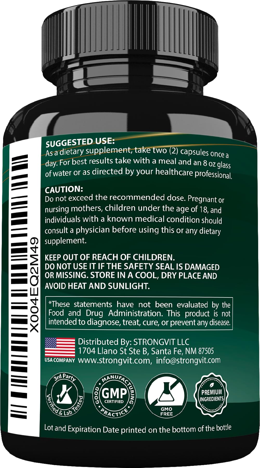 StrongVit Sea Moss Black Seed Oil Ashwagandha Ginger, Organic Sea Moss Capsules with Burdock Root, Irish Seamoss Pills with Bladderwrack, Advanced Multimineral Supplement, USA - TrustMedUSA