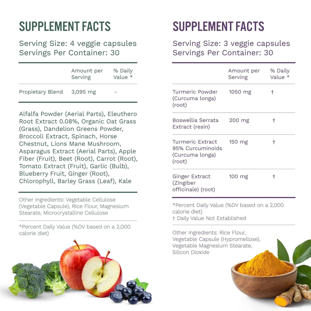 SUBSTANCE. - Ultimate Wellness Bundle | Daily Superfood Nutrition & Joint Support | Greens, Fruits & Veggies + Nature’s Relief | Boost Energy, Mental Clarity & Mobility | Vegan, Non-GMO (30 Servings) - TrustMedUSA