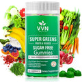 Sugar-Free Real Organic Fruits, Super Greens and Veggies Gummies | 35+ Nutritious & Healthy Greens, Fruits, and Vegetables for Improved Immunity, Skin Health & Energy Boost|60 Vegan Gummies - TrustMedUSA