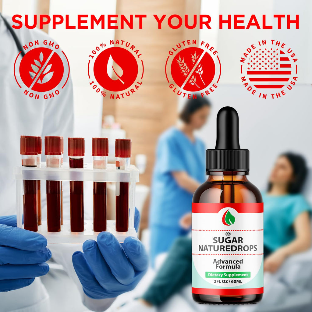 Sugar Nature Drops, Official SugarNature Blood Health Support Drops with All Natural Ingredients, Sugar Nature Liquid Supplement Optimal Health & Wellness Support with Premium Vitamins (30 Servings) - TrustMedUSA