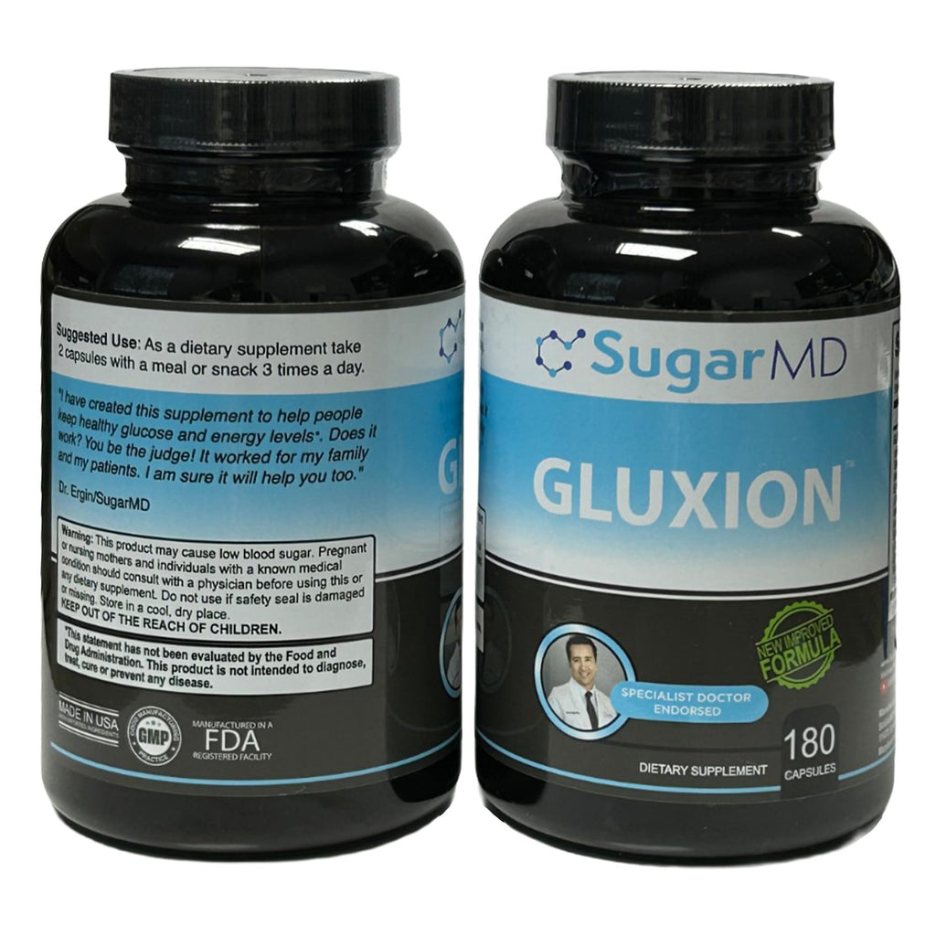 SugarMD GLUXION 3X Strength Formula | Advanced Botanical & Nutrient Blend for Spike Control| Vegan, Non-GMO, 180 Capsules - TrustMedUSA