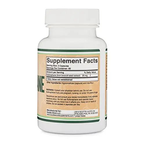 Sulforaphane Supplement - 20mg of Activated and Stabilized Sulforaphane per Serving - TrustMedUSA