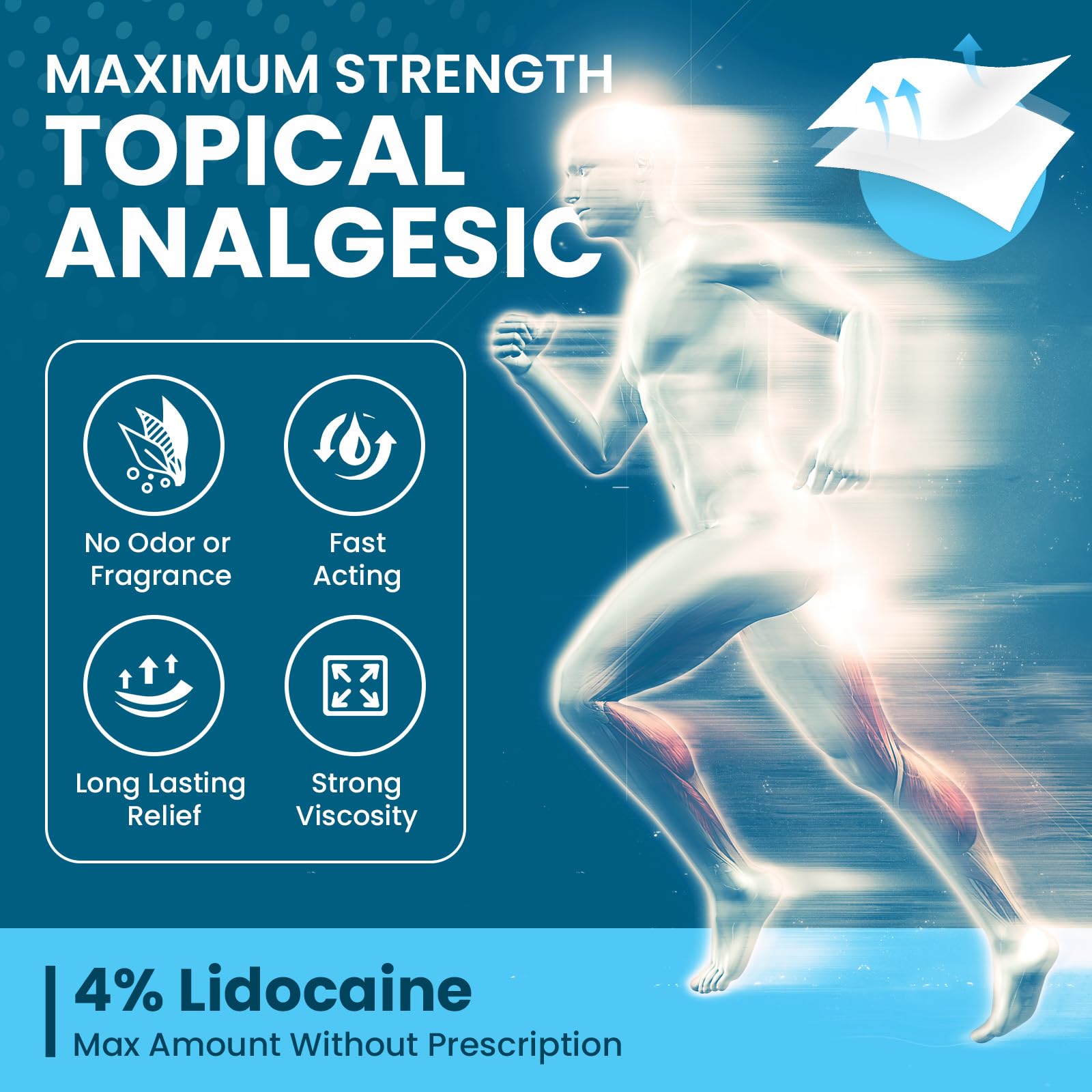 Sumifun 4% Lidocaine Patches, Long Lasting Plaster Patch for Knee, Shoulder, Muscle, Joints with Natural Ingredients, Extended Patch with Lidocaine (Large, Count, 18) - TrustMedUSA