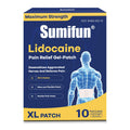 Sumifun 4% Lidocaine XL Pain Patches | Extra Large 4.72"x7.87" for Full Back & Thigh Coverage | Maximum Strength OTC Numbing | 8-Hour Medical Adhesion (X-Large, Count, 10) - TrustMedUSA