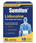 Sumifun 4% Lidocaine XL Pain Patches | Extra Large 4.72"x7.87" for Full Back & Thigh Coverage | Maximum Strength OTC Numbing | 8-Hour Medical Adhesion (X-Large, Count, 18) - TrustMedUSA