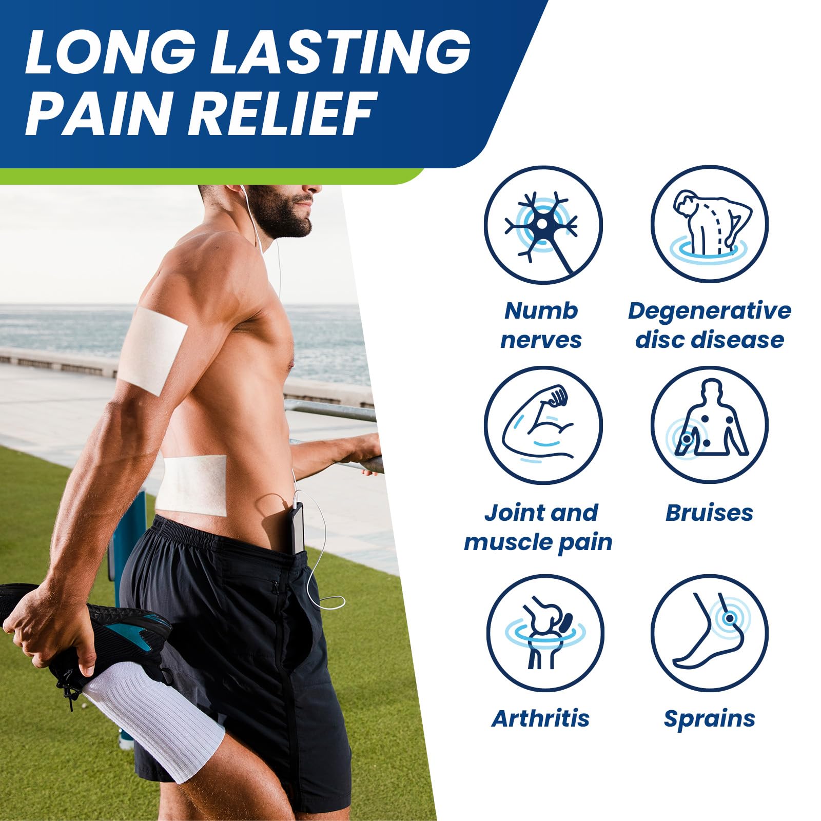 Sumifun Lidocaine Pain Relief Patches - Fast, Targeted Therapy Simple Backache, Soreness, Sprain, Joint Pain with Maximum Strength 4% Lidocaine and 1% Menthol (Large, Count, 31) NDC 83602-172-31 - TrustMedUSA