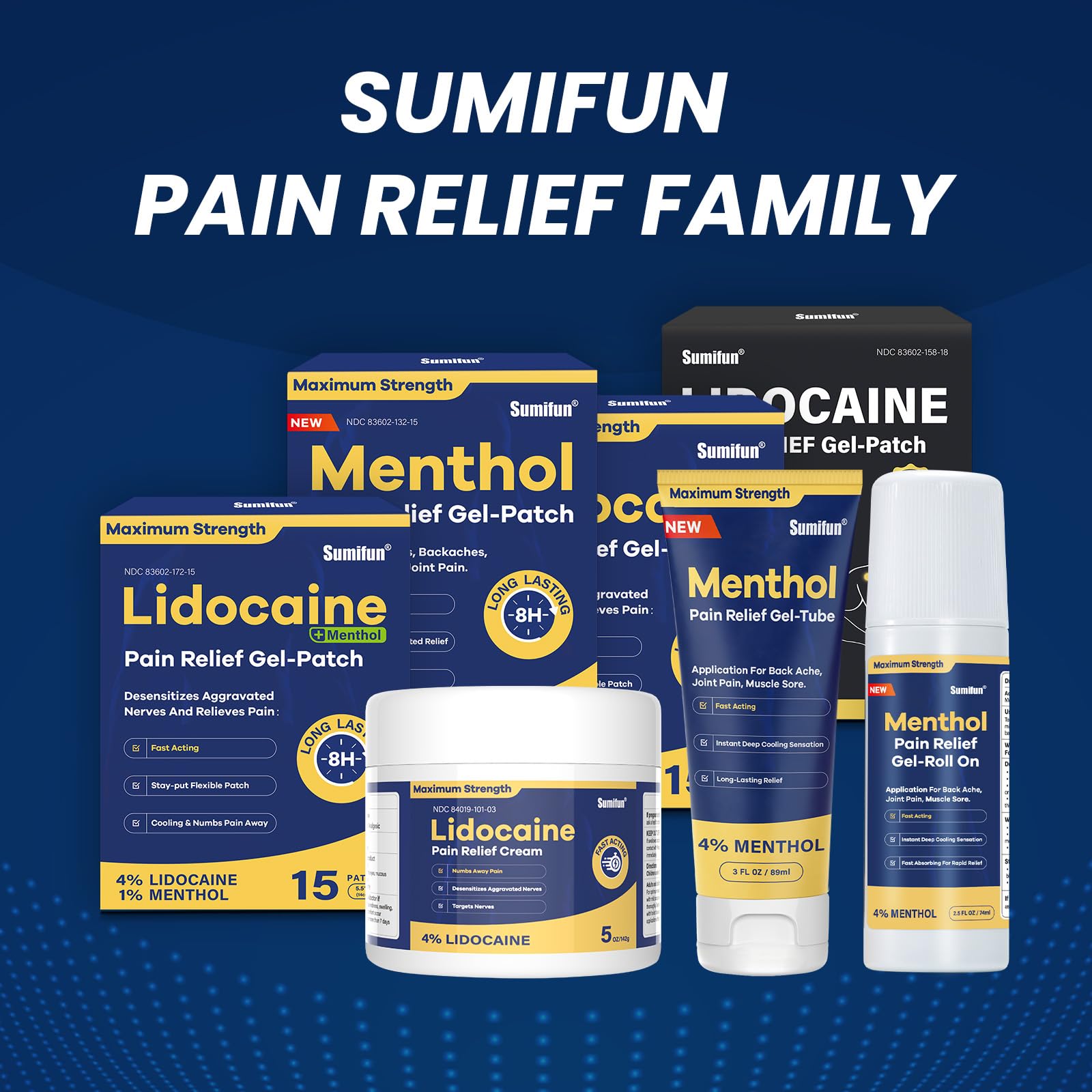 Sumifun Menthol Pain Relief Gel-Tube-3 FL OZ Tube (Pack of 1)- for Knee & Lower Back Pain Relief, Sore Muscle Relief, Neck Pain Relief, Shoulder Pain Relief - TrustMedUSA
