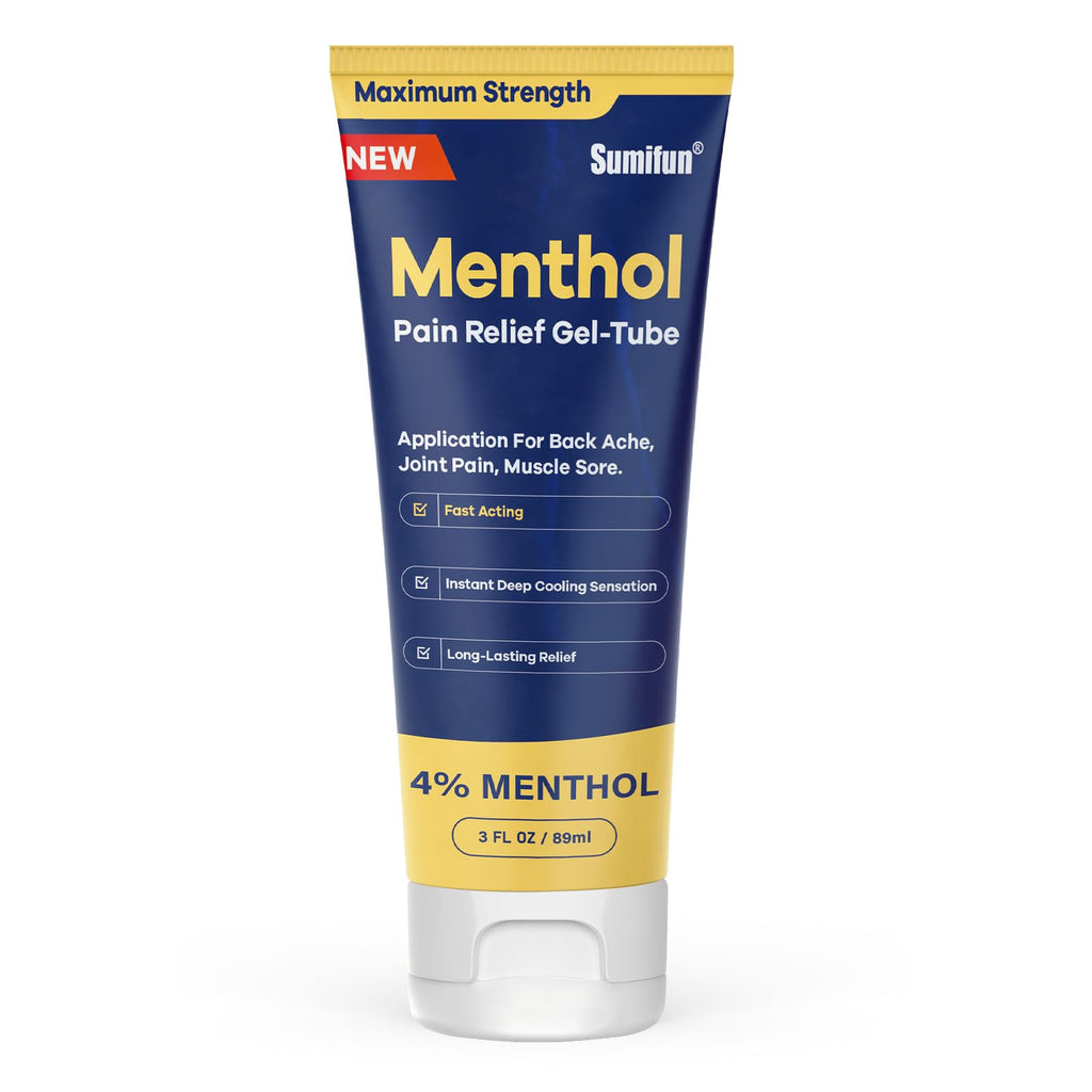 Sumifun Menthol Pain Relief Gel-Tube-3 FL OZ Tube (Pack of 1)- for Knee & Lower Back Pain Relief, Sore Muscle Relief, Neck Pain Relief, Shoulder Pain Relief - TrustMedUSA