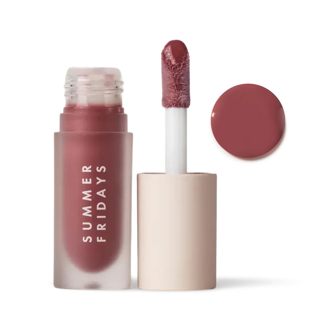 Summer Fridays Dream Lip Oil - Hydrating Tinted Lip Gloss Oil - Non-Sticky Formula with Skincare Benefits for Long-Lasting Softness + Shine - Effortless Beauty Gifts - Soft Mauve (0.15 Oz) - TrustMedUSA