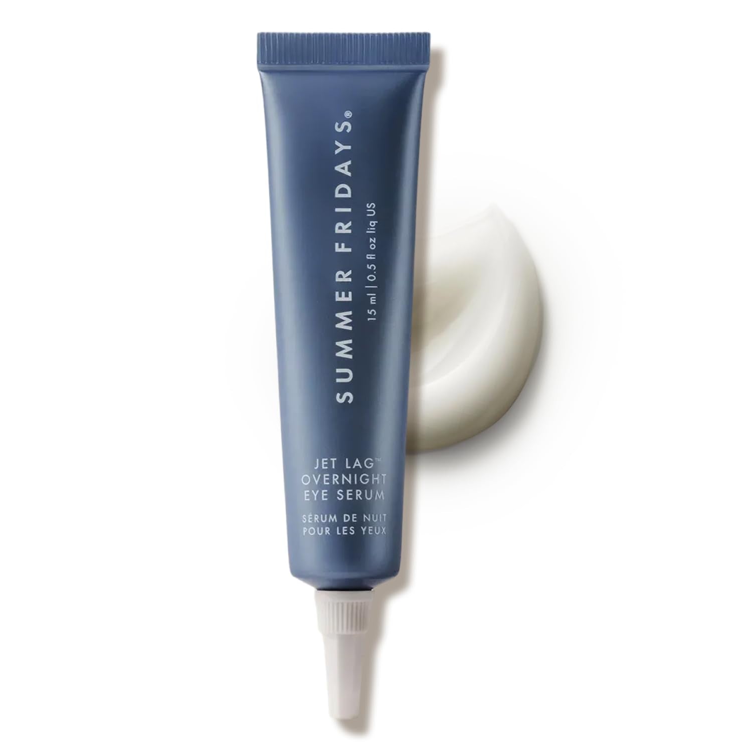 Summer Fridays Jet Lag Overnight Eye Serum - Nourishing Undereye Treatment for Dark Circles - Helps to Hydrate, Smooth, Firm & Depuff - Enriched with Glycerin to Lock in Moisture (0.5 Fl Oz) - TrustMedUSA