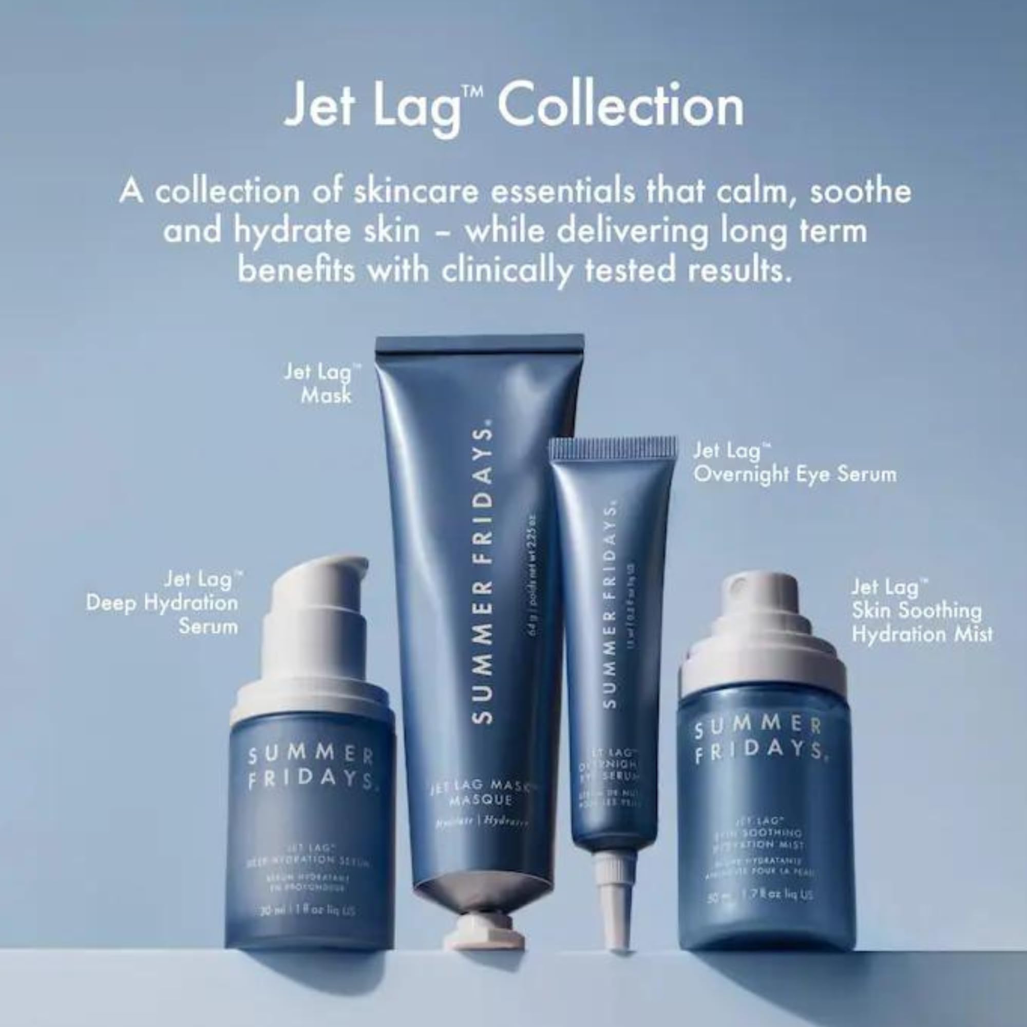 Summer Fridays Jet Lag Skin Soothing Hydration Face Mist - Ultra-Fine Facial Spray & Hydrating Mist to Comfort, Soothe & Help Provide Protective Moisture Barrier Support for Glowing Skin (1.7 Fl Oz) - TrustMedUSA