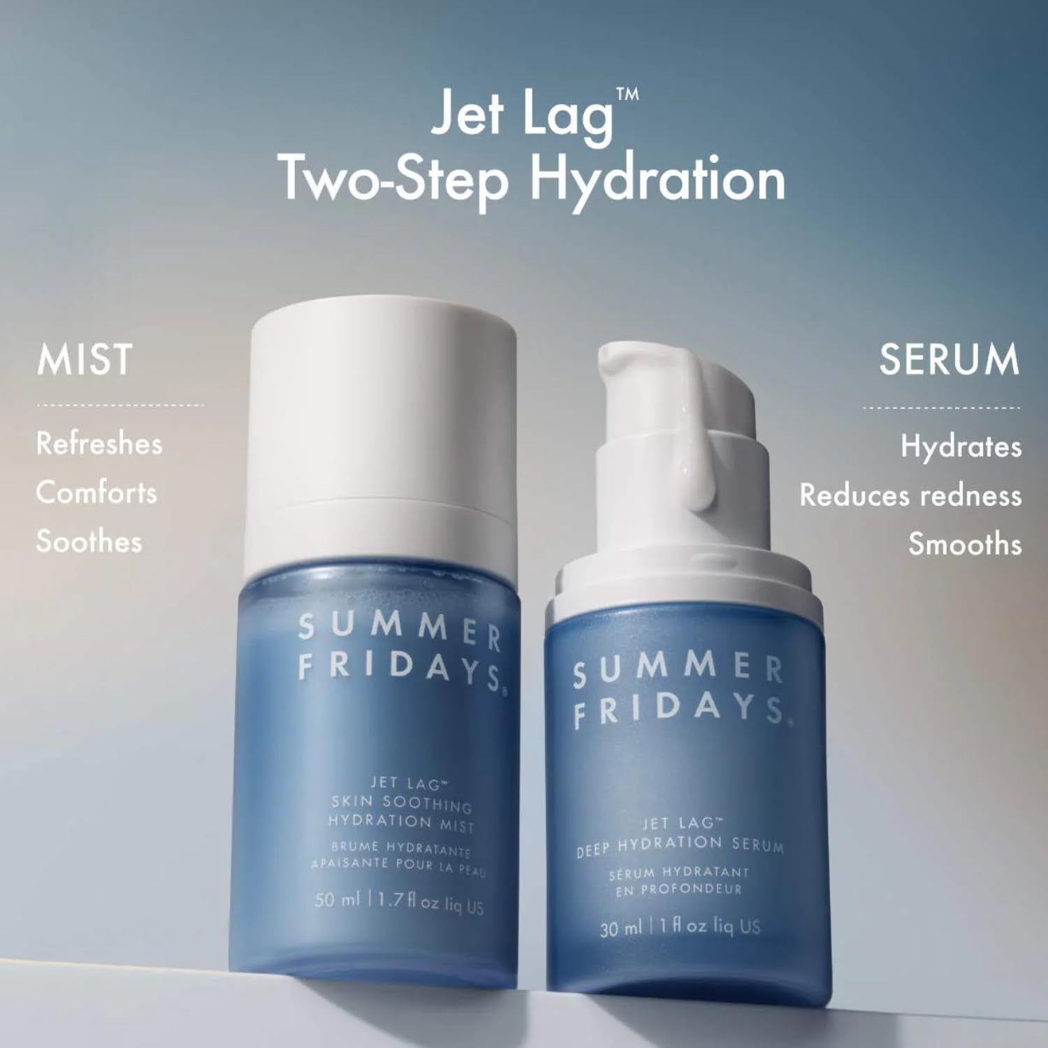 Summer Fridays Jet Lag Skin Soothing Hydration Face Mist - Ultra-Fine Facial Spray & Hydrating Mist to Comfort, Soothe & Help Provide Protective Moisture Barrier Support for Glowing Skin (1.7 Fl Oz) - TrustMedUSA