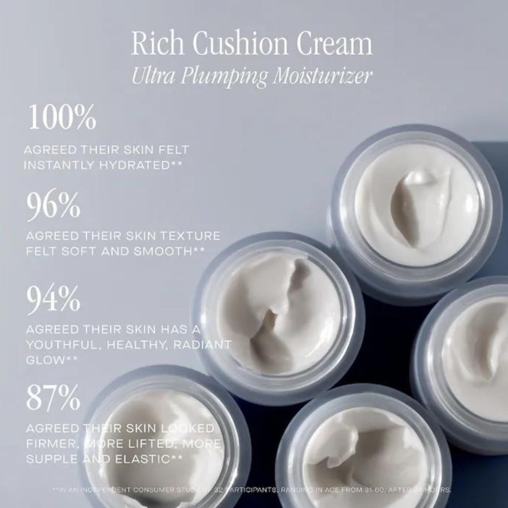 Summer Fridays Rich Cushion Face Cream - Ultra Plumping Barrier Repair Cream + Makeup Primer - Infuses Skin with Rich Hydration from Glycerin + Squalane - Non-Comedogenic + Fragrance-Free (1.69 Oz) - TrustMedUSA
