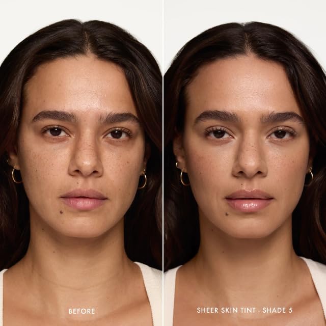 Summer Fridays Sheer Skin Tint - Skin Tint with Hyaluronic Acid - Helps Diminish Uneven Skin Tone - Sheer to Light Coverage - Shade 5 - Medium with Warm Neutral Undertones (1 Fl Oz) - TrustMedUSA