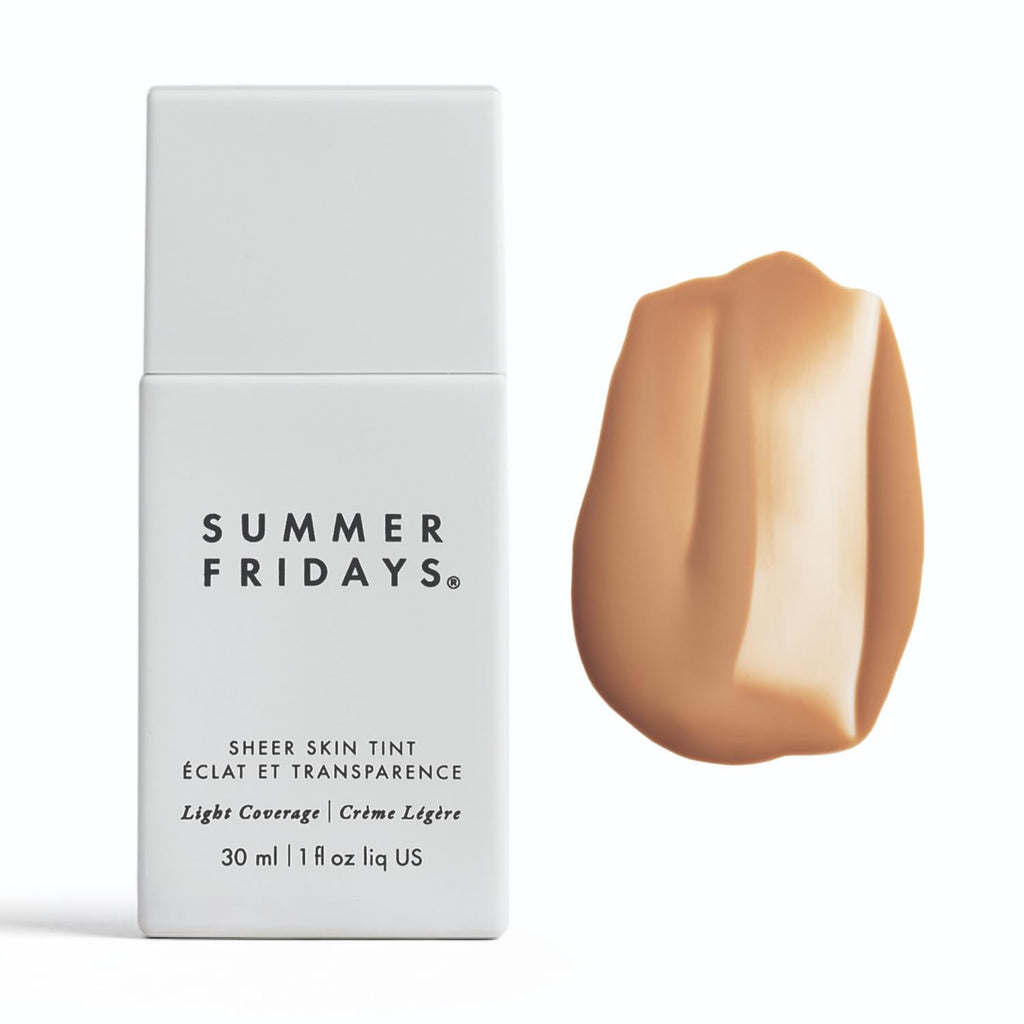 Summer Fridays Sheer Skin Tint - Skin Tint with Hyaluronic Acid - Helps Diminish Uneven Skin Tone - Sheer to Light Coverage - Shade 5 - Medium with Warm Neutral Undertones (1 Fl Oz) - TrustMedUSA