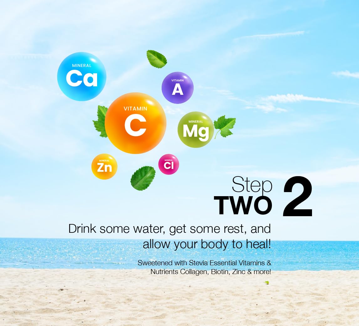 Sunburn Drink - Twin Pack - After Sun Skin Care - Supports Healthy Skin from The Inside Out -Promotes Hydration - Sun Damage Support - Mix with Water - Travel Size - TrustMedUSA