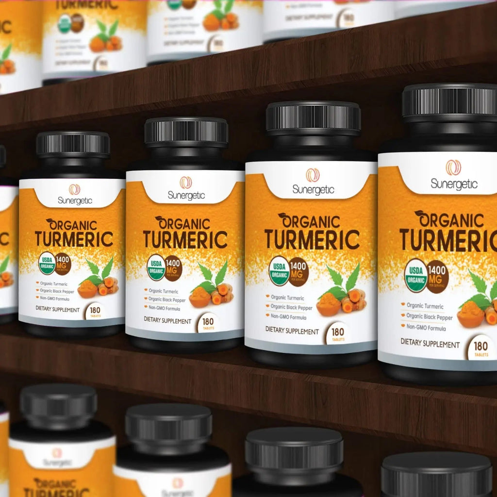 Sunergetic USDA Certified Organic Turmeric Supplement – Includes Organic Turmeric - TrustMedUSA