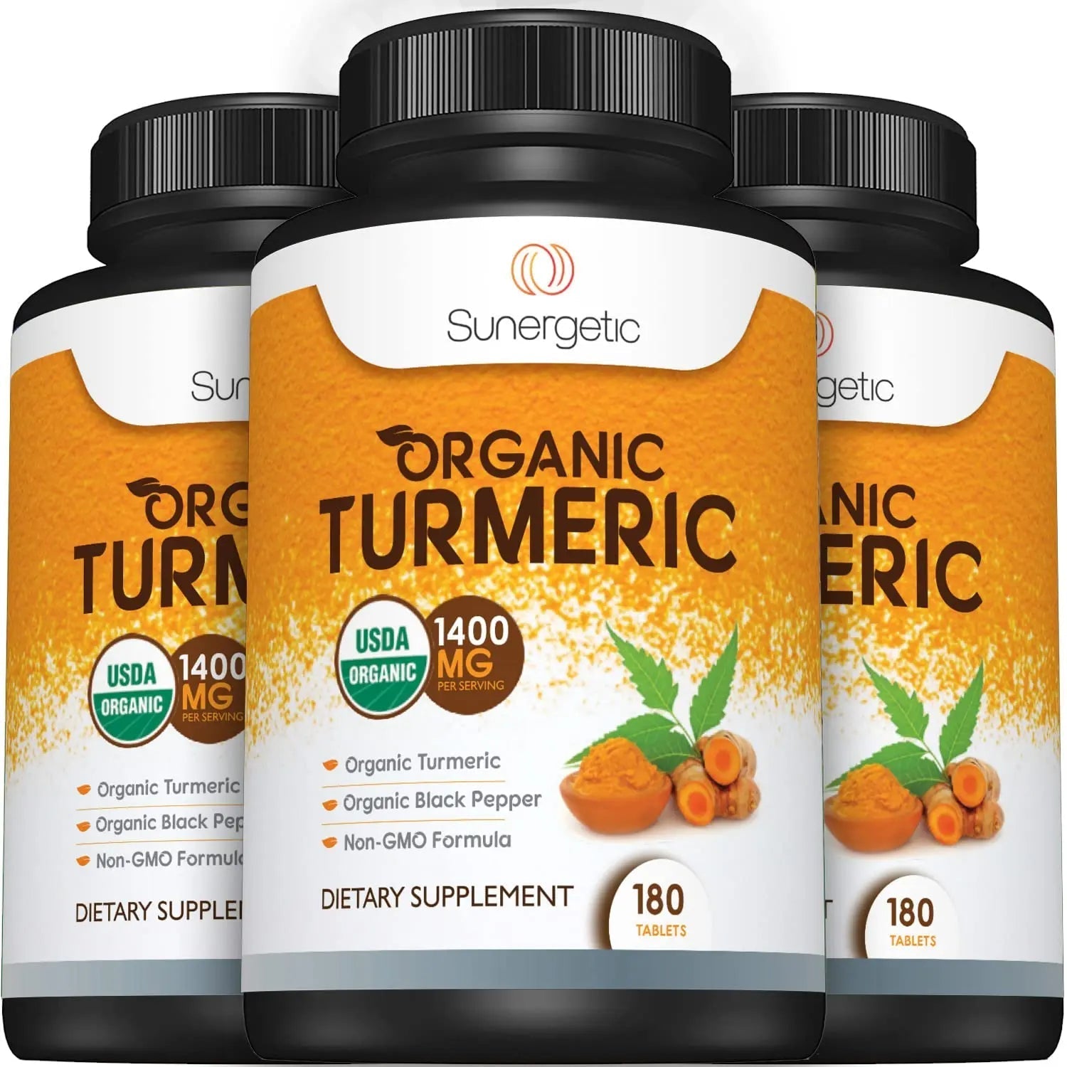 Sunergetic USDA Certified Organic Turmeric Supplement – Includes Organic Turmeric - TrustMedUSA