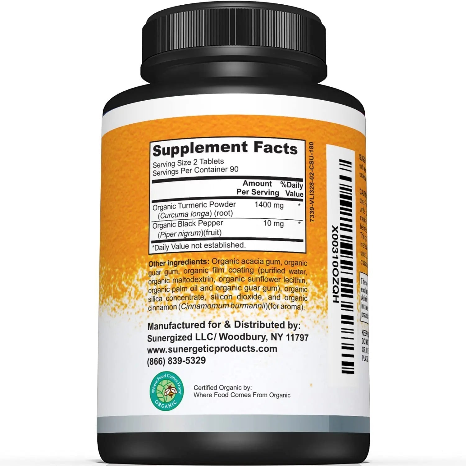 Sunergetic USDA Certified Organic Turmeric Supplement – Includes Organic Turmeric - TrustMedUSA