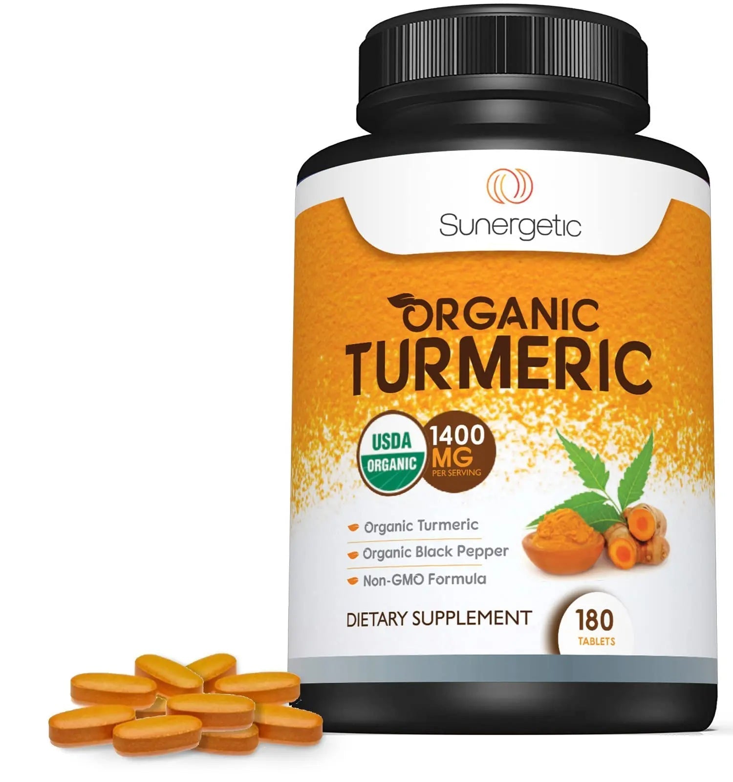 Sunergetic USDA Certified Organic Turmeric Supplement – Includes Organic Turmeric - TrustMedUSA