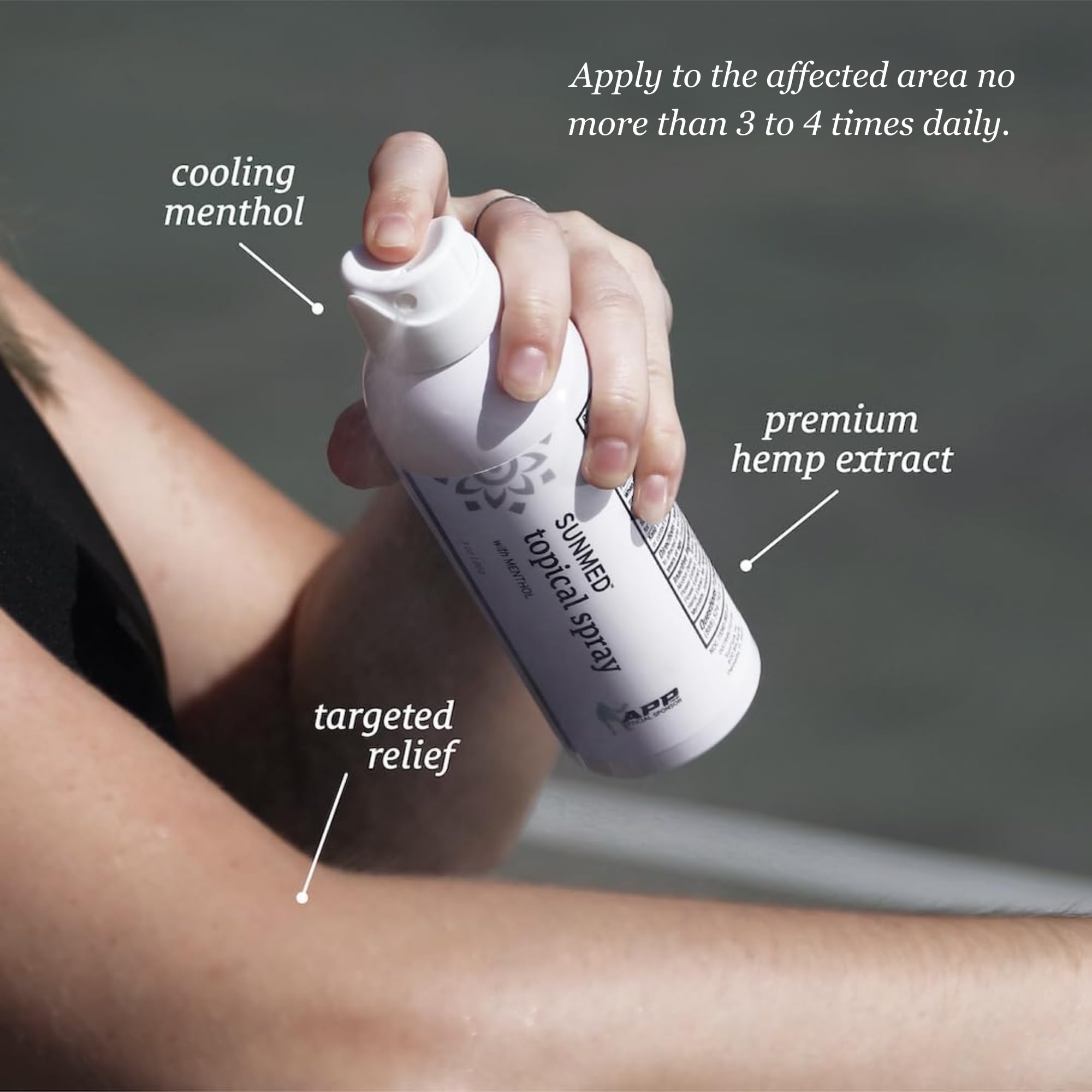 SUNMED Hemp Oil Menthol Spray for Discomfort Soothing & Recovery – Fast-Absorbing, Cooling Topical Formula for Aches, Tension & Muscle Relief – Convenient Spray, Easy Application - TrustMedUSA