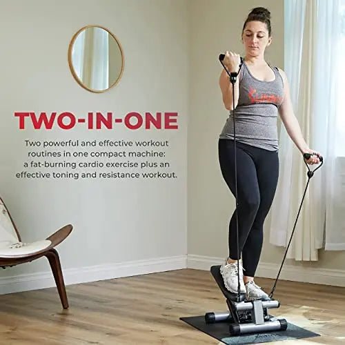 Sunny Health & Fitness Mini Stepper for Exercise Low-Impact Stair Step Cardio Equipment - TrustMedUSA