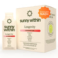 Sunny Within - Liposomal Glutathione Supplement NAD+ Longevity Mix w/Liquid NAD+, CoQ10, B12, MCT & Avocado Oil – Cellular Health, Energy, Brain, Gut & Heart Support* – Strawberry Lime – 30 Pouches - TrustMedUSA