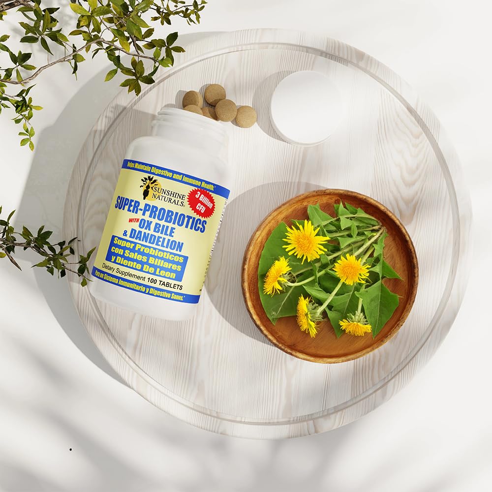 Sunshine Naturals Super Probiotics Supplement. Improves Digestion, Gut Health, Immune System Support, and Healthy Bowel Function. Promotes Healthy Flora. 100 Capsules. - TrustMedUSA