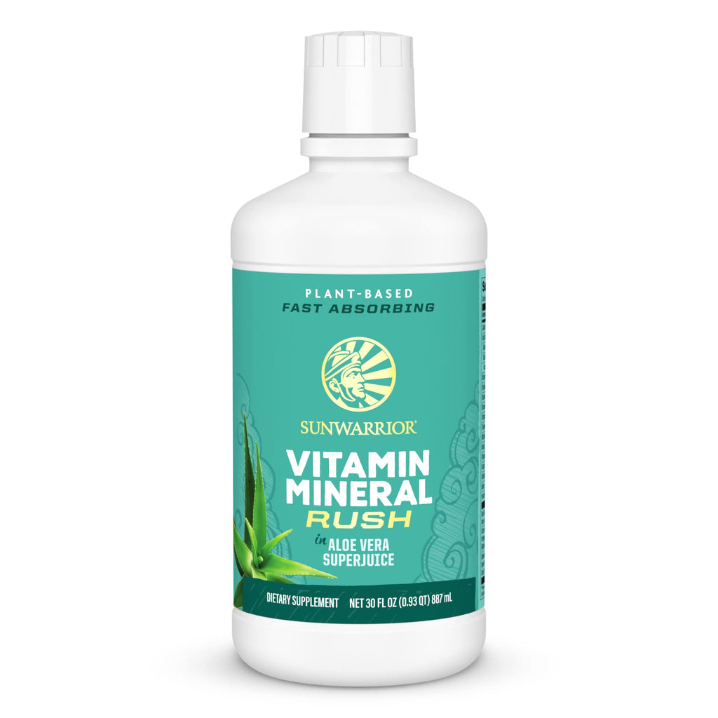 Sunwarrior Liquid Multivitamin Supplements & Minerals Vegan Plant-Based with Aloe Vera for Men and Women | Energy & Immune Support Gluten Sugar Dairy Free | 30 Fl Oz - TrustMedUSA