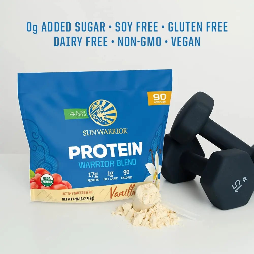 Sunwarrior Vegan Organic Protein Powder Plant-Based | BCAA Amino Acids Hemp Seed - TrustMedUSA